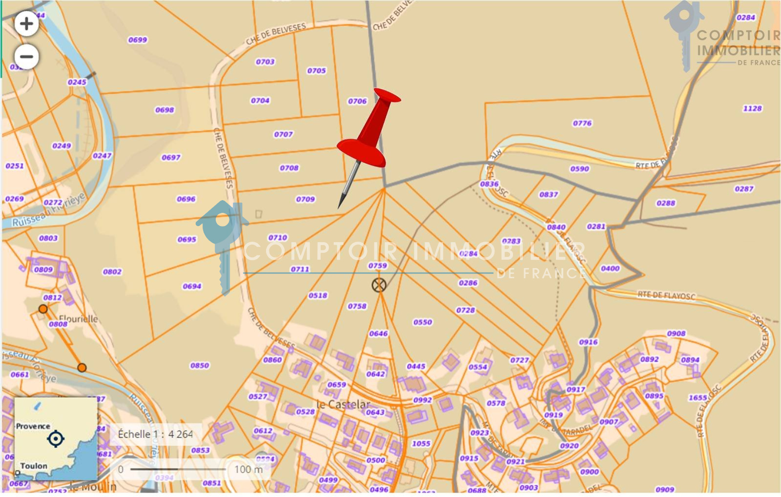 Vente VAR (83) TARADEAU TERRAIN À VENDRE Non constructible
